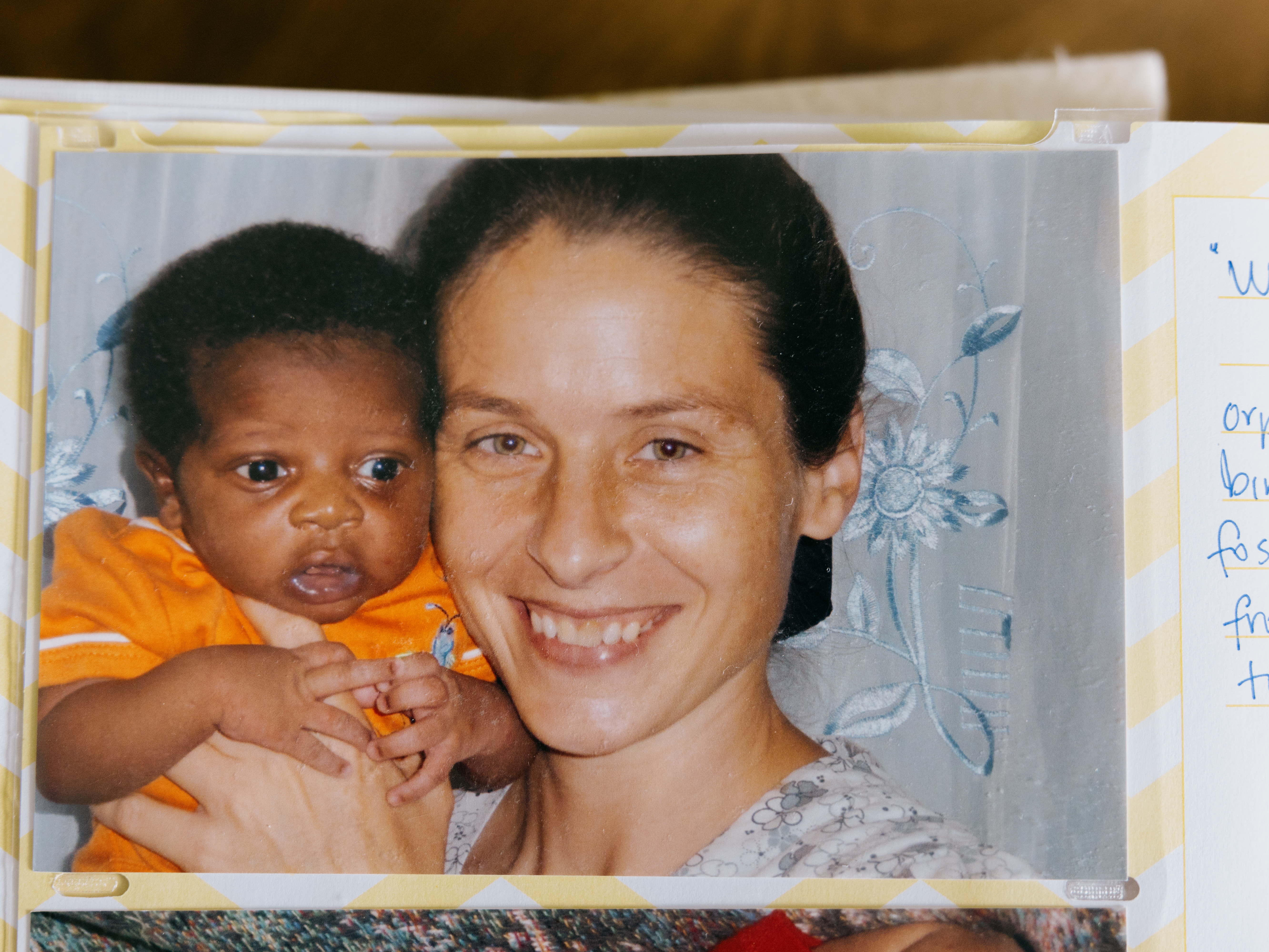 A photo of Jo holding a baby