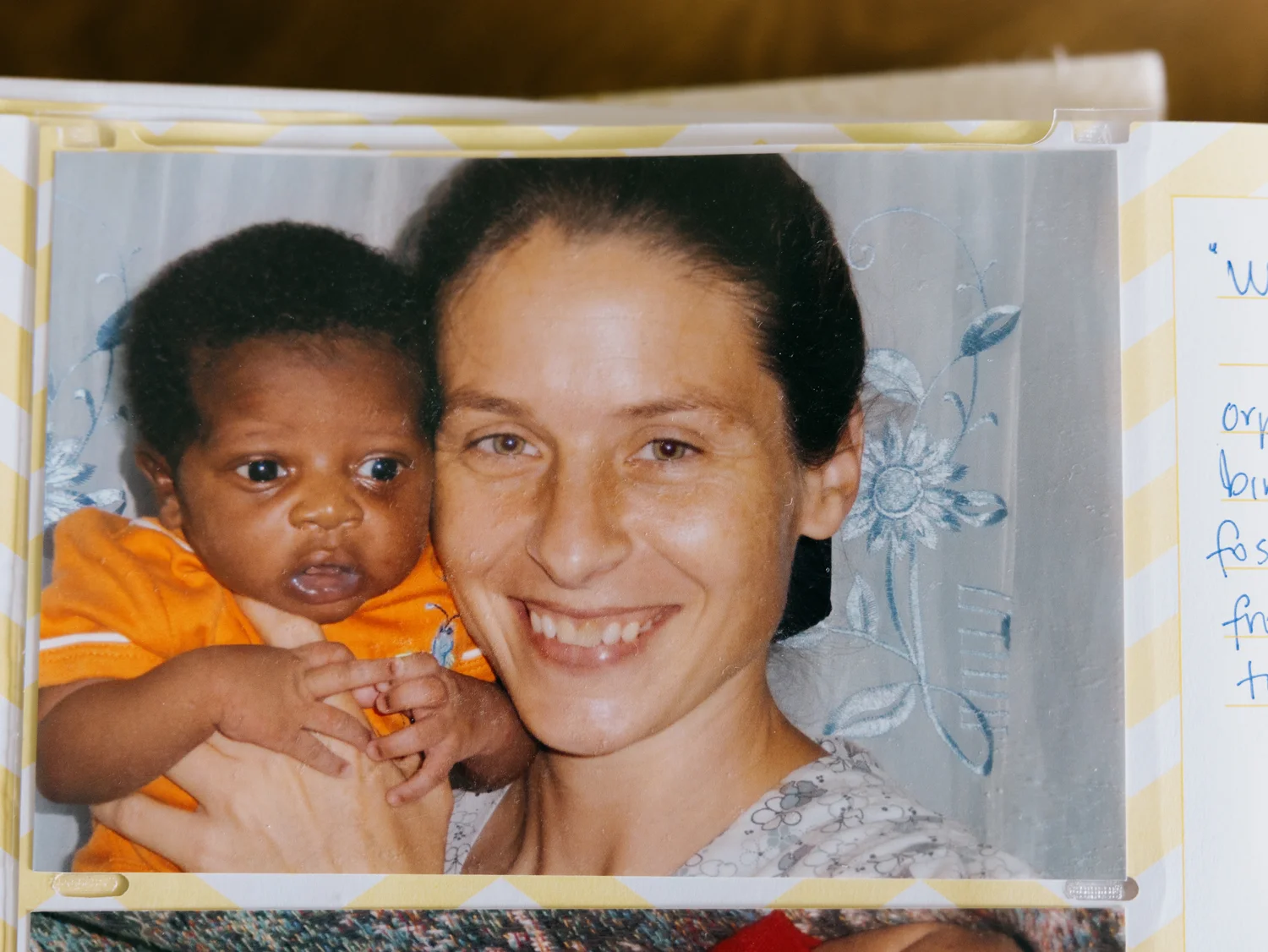 A photo of Jo holding a baby
